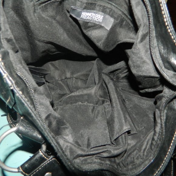 Kenneth Cole Reaction Faux Leather Shoulder Bag Purse - Picture 6 of 7